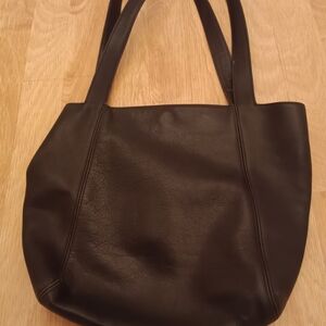 Coach Black Leather Tote Bag